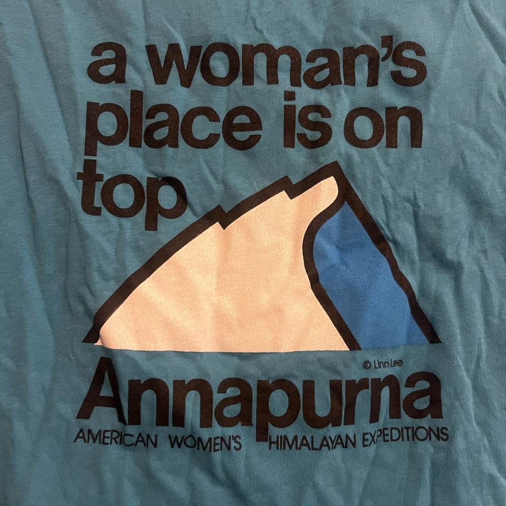 Women's Blue Graphic Top - Annapurna Expedition